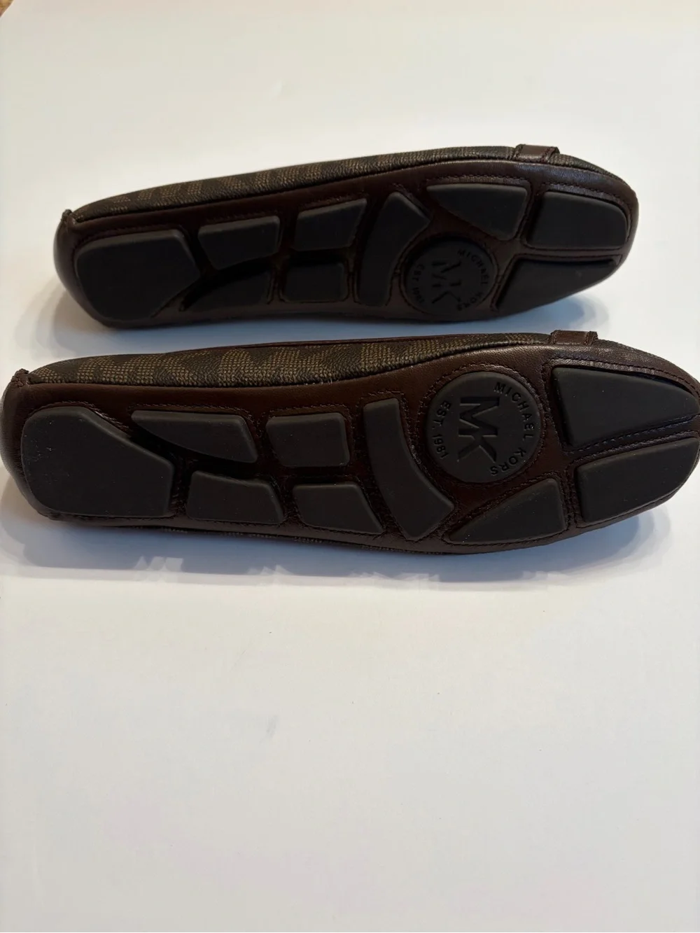 Michael Kors Fulton Brown Logo Moccasin Ballet Flats